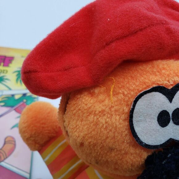 Vintage 1981 Heathcliff Plush Doll The Cats Meow Knickerbocker plus vintage book - Picture 10 of 12